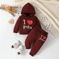 thumbnail image 2 of lnmuld Two Piece Outfits Toddler Girls Casual Outfit Set Long Sleeve Hooded Sweatshirt and Elastic Waist Pants for Daily Wear and Outdoor Solid Color Size:2-3 Years, 2 of 9