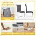 thumbnail image 2 of JUFU Dining Chairs Set of 6, Comfortable Modern Side Chairs with Faux Leather Seats and Chrome Base for Dining Room, Kitchen, Living Room, 2 of 6