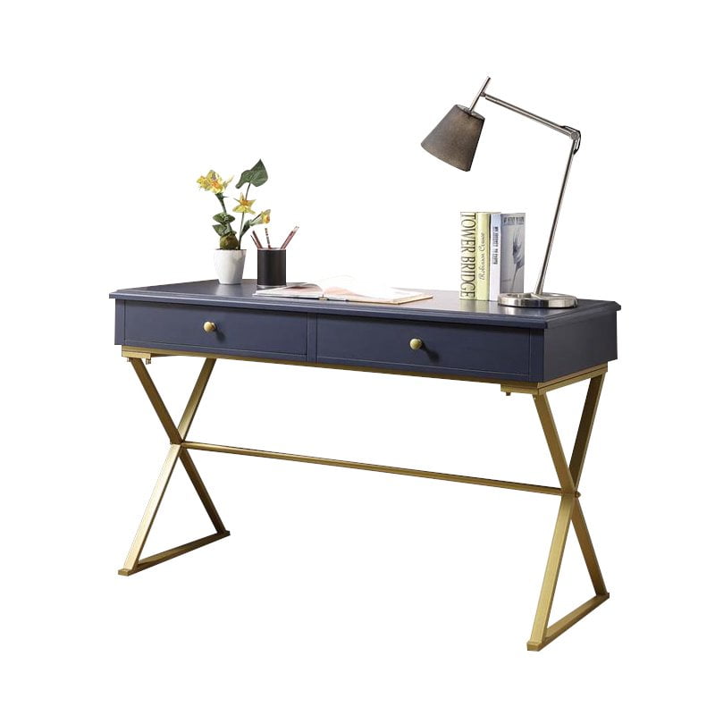 Blue and gold writing desk Clearance