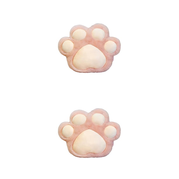 Almohada de felpa Inteprter con forma de pata de Animal Rosado 2piezas