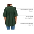 thumbnail image 4 of Blusa PRETTYGARDEN Verano 2025 Manga Farol Holgada, 4 of 9