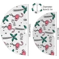 thumbnail image 3 of GZHJMY Flamingo Christmas Tree Skirt Home Decoration Large Round Christmas Tree Skirt for Holiday Party Home Christmas Day Ornaments, 35.4", 3 of 6