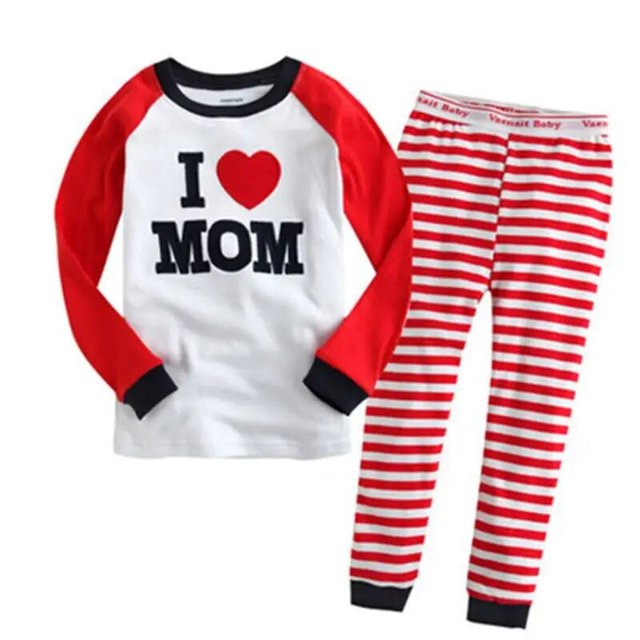 Ropa de dormir para niños, pijamas para bebés y niñas, ropa de Navidad para niños, camiseta de manga larga + Pantalones, Pijama de algodón de 2 a 7 años P05