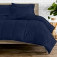 thumbnail image 3 of EASYCOT Luxurious Feather Down Alternative Comforter, Hotel Collection Duvet Insert Comforter for All Season,100% Soft Egyptian Cotton Shell with Corner Tabs 400 GSM Navy Blue , California King, 3 of 6