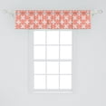 thumbnail image 2 of Ambesonne Geometric Window Valance, Damask Pattern Inspired Floral Shaped Repetitive Elements Art Print, Curtain Valance for Kitchen Bedroom Decor with Rod Pocket, 54" X 12", Coral and Baby Blue, 2 of 3