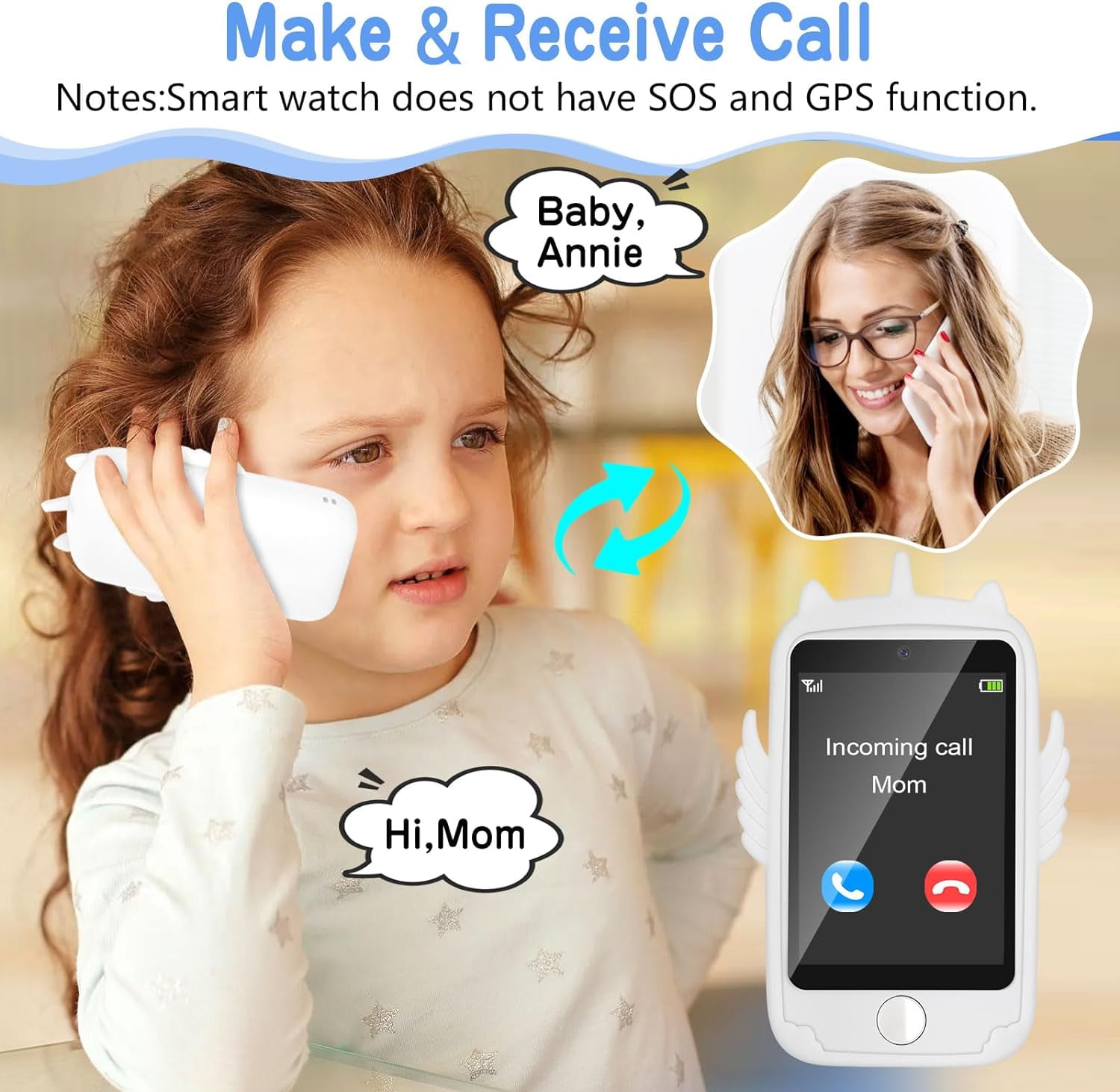 SHANNA Kids' Smart Cell Phone Toy, Touchscreen, Learning