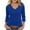 Blue, variant on Loopsun Womens Fall Tops Plus Size, 3/4 Sleeve T Shirts for Women, Women's Casual Solid Quarter Sleeve V-neck Pullover Top Pink, M