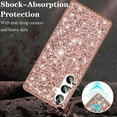 thumbnail image 4 of Decase Glitter Case for Samsung Galaxy A35 5G,Ultra Thin Slim Galaxy A35 Case Bling Sparkle Diamond Shockproof Protective Cover Case for Women Girls,Red, 4 of 7