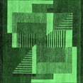 thumbnail image 1 of Ahgly Company Indoor Square Oriental Emerald Green Modern Area Rugs, 7' Square, 1 of 4