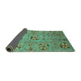 thumbnail image 2 of Ahgly Company Indoor Rectangle Abstract Turquoise Blue Modern Area Rugs, 5' x 7', 2 of 4