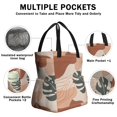 thumbnail image 3 of Boho Bohemian Art Drawstring Lunch Bag Women - Drawstring Lunch Bag Insulated for Work Office - Stain-Resistant Large Lunchbags for Women with Multi-Pockets, 3 of 6