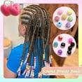 thumbnail image 3 of 48PCS Pink Hair Beads Purple Large Bead for Braids Pony Beads for Kids Girls Loc Dreadlock Accessories Cute Braids Decoration Jewelry Making Kit, 3 of 10