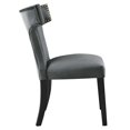 thumbnail image 4 of Modway Curve Performance Velvet Dining Chairs - Set of 2 in Gray, 4 of 10
