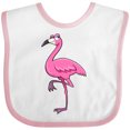 thumbnail image 3 of Inktastic Ladylike Flamingo Boys or Girls Baby Bib, 3 of 4