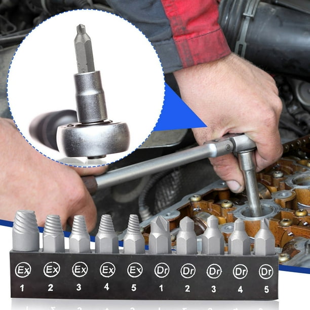 Juego De Destornilladores 10 En 1 Con Puntas Magnéticas Y Aisladas, Kit De Accesorios De Acero Para Extractores De Tornillos Dañados Para Mecánicos Profesionales Y Aficionados Al Bricolaje.