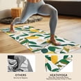 thumbnail image 4 of Yellow Lemon Fruit Flowers White Pattern Hot Yoga Mat Towel Non Slip for Hot Yoga - Quick-Drying Yoga Mat Cover with 4 Corner Pockets with Travel Bag - Hot Yoga Towel Non Slip 70"x26", 4 of 6