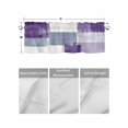 thumbnail image 4 of Valances for Windows Abstract Purple Rod Pocket Cafe Window Treatments Valance Curtains for Kitchen Bathroom Laundry Basement Windows 42"x18", 4 of 9