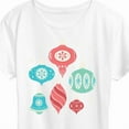 thumbnail image 3 of Instant Message - Christmas - Retro Ornaments - Women's Short Sleeve Graphic T-Shirt, 3 of 6