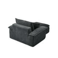 thumbnail image 4 of Miniyam 63" x 47" Oversized Chaise Lounge Chair Indoor with Thick-Cushioned Ottoman, Cloud-Like Comfort, No Assembly Required, Grey, 4 of 7