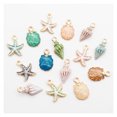 thumbnail image 2 of 10pcs Colorful Conch Sea Shell Starfish Charm Enamel Pendant for DIY Necklace Earrings Handmade Material Making Accessories, 2 of 5