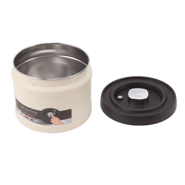 Recipiente De Café Sellado Al Vacío, 304 Tipo De Prensa De Acero Inoxidable, Recipiente De Almacenamiento Hermético Para Granos De Café, Té, Nueces