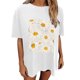 thumbnail image 4 of Fiudx Ofertas de La Semana Camisetas Informales con Estampado de Flores para Mujer, Camisetas Extragrandes de Manga Corta, 4 of 7