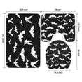 thumbnail image 3 of Halloween Bat Silhouettes Bathroom Rugs Sets 3 Piece,Toilet Cover Set,Absorbent Non Slip Bathroom Mats Sets with U-Shaped Contour Rug Toilet Rug Set, 3 of 5