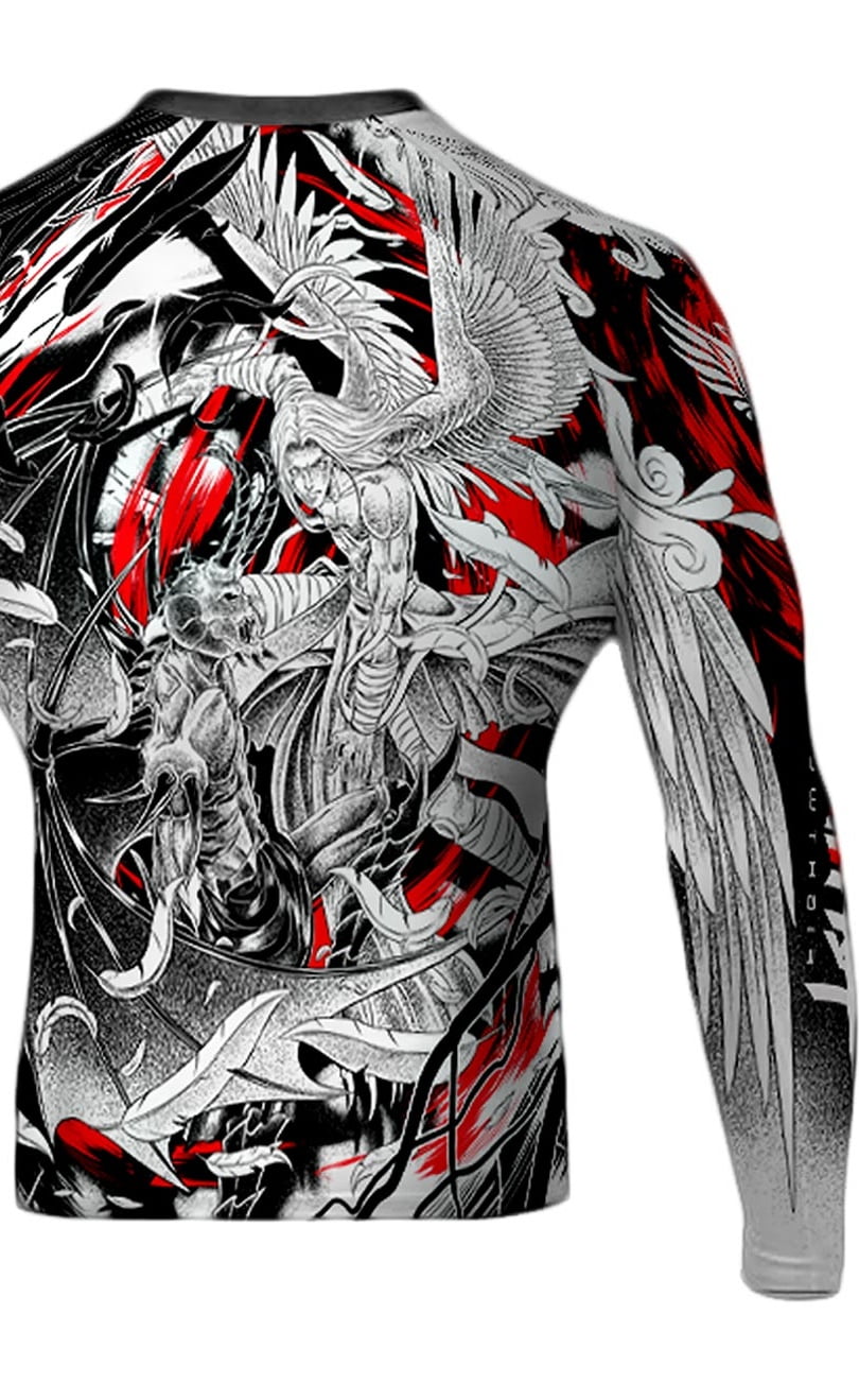 Raven Fightwear Men/'s Tengu Rash Guard MMA BJJ Brown