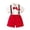 White, variant on Hpapadks Girls Holiday Outfits Boys Valentine's Day Short Sleeve Heart Prints Shirt Tops Suspender Shorts Gentleman Outfit Girls' Clothing Sets