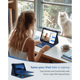 thumbnail image 6 of typecase Keyboard Case for iPad 11th (A16, 2025) & iPad 10th Gen 10.9 inch, Wireless Detachable Folio Keyboard Cover, Pencli Holder, 7-Color, Thin & Light, Marine Blue, 6 of 8