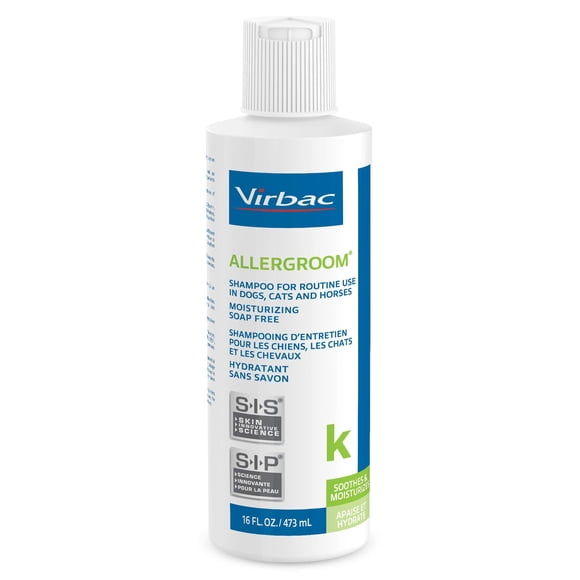 Shampoo Virbac ALLERGROOM 473 ml para perros, gatos y caballos