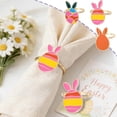 thumbnail image 1 of SSZMDLB 3Pcs Easter Egg Napkin Ring, Colorful Metal Napkin Holder, Cute Bunny Napkin Ring for Party, Western Restaurant Table Decor, European Style Napkin Buckle, Spring Holiday Napkin Ring, 1 of 9