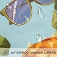 Bathroom Shower Curtain Funny Pineapples Sunglasses, Waterproof Fabric