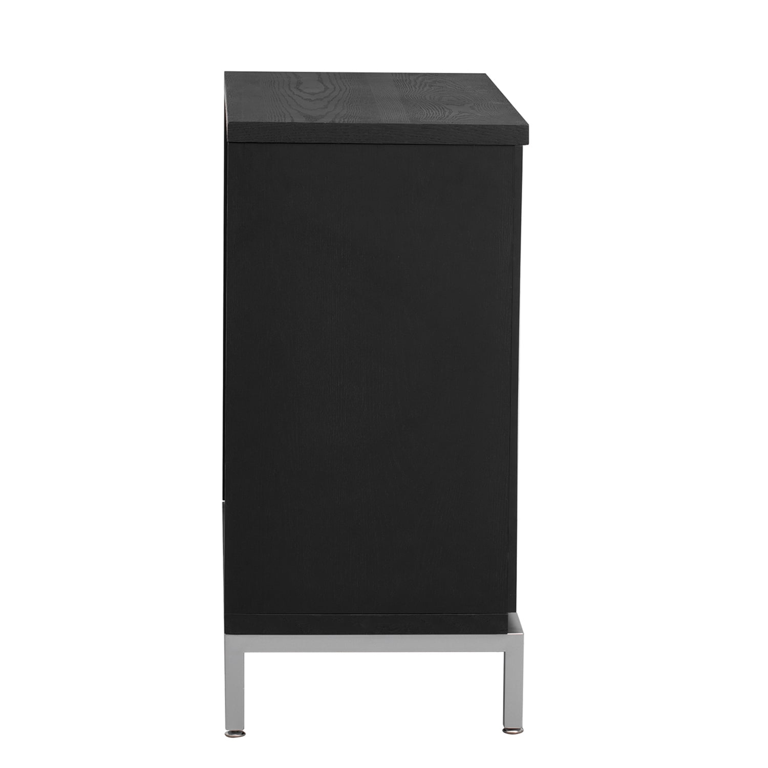 Kadyn Sideboard Buffet Cabinet, Accent Cabinet with Solid Wood Veneer and Metal Leg Frame, Kitchen Storage Cabinet for Entryway,Black
