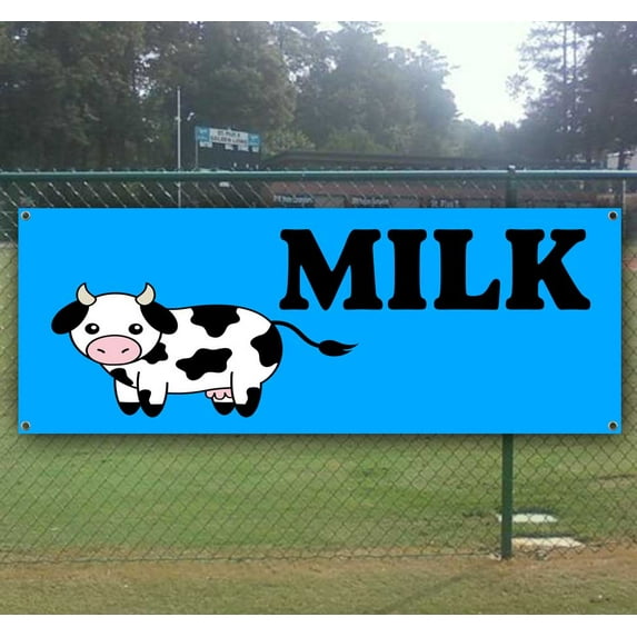 Milk 13 oz Vinyl Banner With Metal Grommets