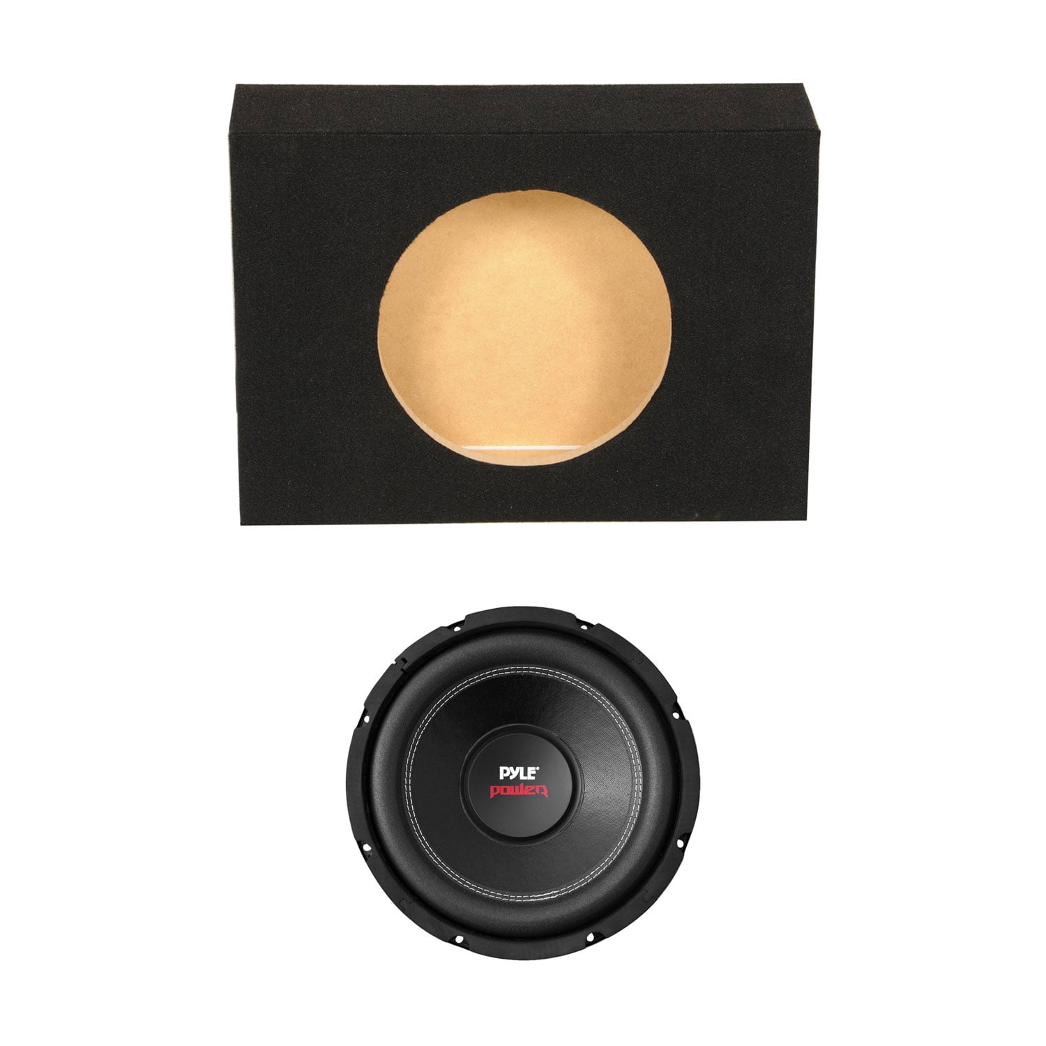 Q-Power Shallow Single 10" Sealed Truck Subwoofer Box 18.25 x 14.5 x 5.25 Inch 
