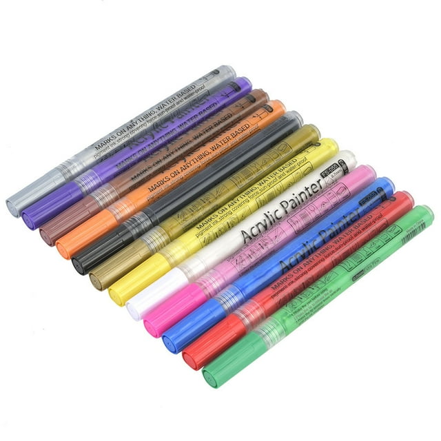 Marcadores Acrílicos De Alta Adherencia, Rotuladores De Pintura Acrílica, Pintura De Escritura De 0,7 Mm Para Marcar ANGGREK Otros