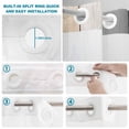 thumbnail image 4 of No Hook Shower Curtain, Burnt Orange Gray Ombre Shower Curtains for Bathroom with See Through Top Window, Vintage Farmhouse Wooden Waterproof & Washable Bath Curtain 60"x72", 4 of 9