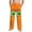 Orange, variant on Unisex Kids Green Eye Monster Print Pants Elastic Waist Pockets Casual Lounge Wear 4-14T