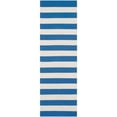 thumbnail image 2 of SAFAVIEH Montauk Saranna Striped Cotton Runner Rug, Blue/Ivory, 2'3" x 7', 2 of 5