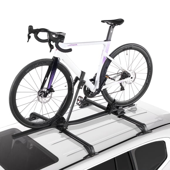 VEVOR Support de Vélo sur Toit Robuste pour Voiture et Bicyclette, Support Vertical avec Verrou