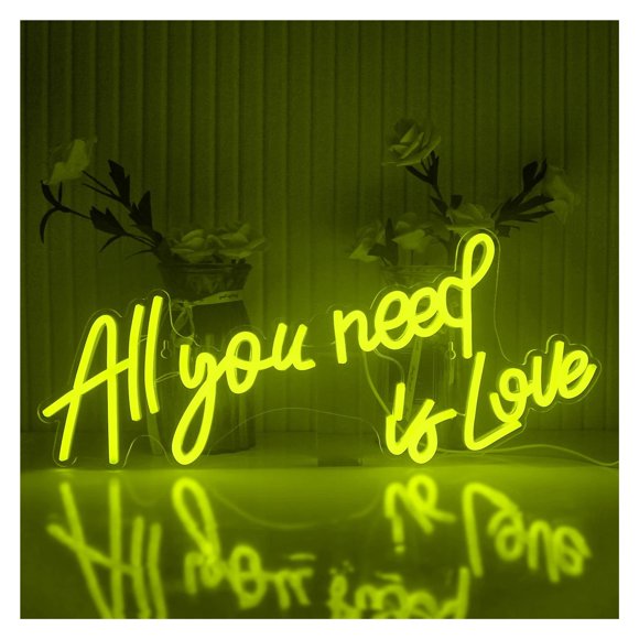 All You Need Is Love Letrero De Neón Para Decoración De Pared Luz Propuesta De Boda Confesión Fiesta En Casa Lámpara De Habitación Romántica 50cm×21cm
