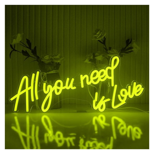 All You Need Is Love Letrero De Neón Para Decoración De Pared Luz Propuesta De Boda Confesión Fiesta En Casa Lámpara De Habitación Romántica 50cm×21cm
