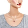 thumbnail image 2 of Butterfly Pendant Necklace Red Cubic Zirconia Crystal Rhodium Plated 17 Inch Link Chain J0285-RD, 2 of 3