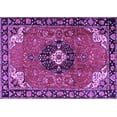 thumbnail image 1 of Ahgly Company Indoor Rectangle Medallion Purple Traditional Area Rugs, 3' x 5', 1 of 4