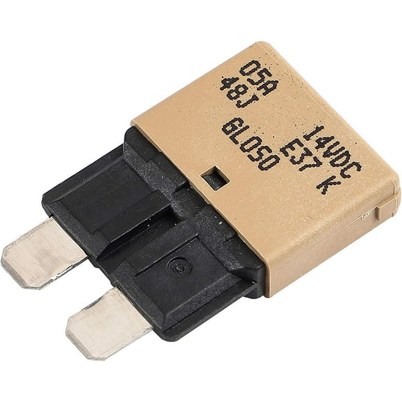 GLOSO E37 5A Low Profile ATC/ATO Circuit Breaker, Auto Reset (T1), (5A - 1 Pack)