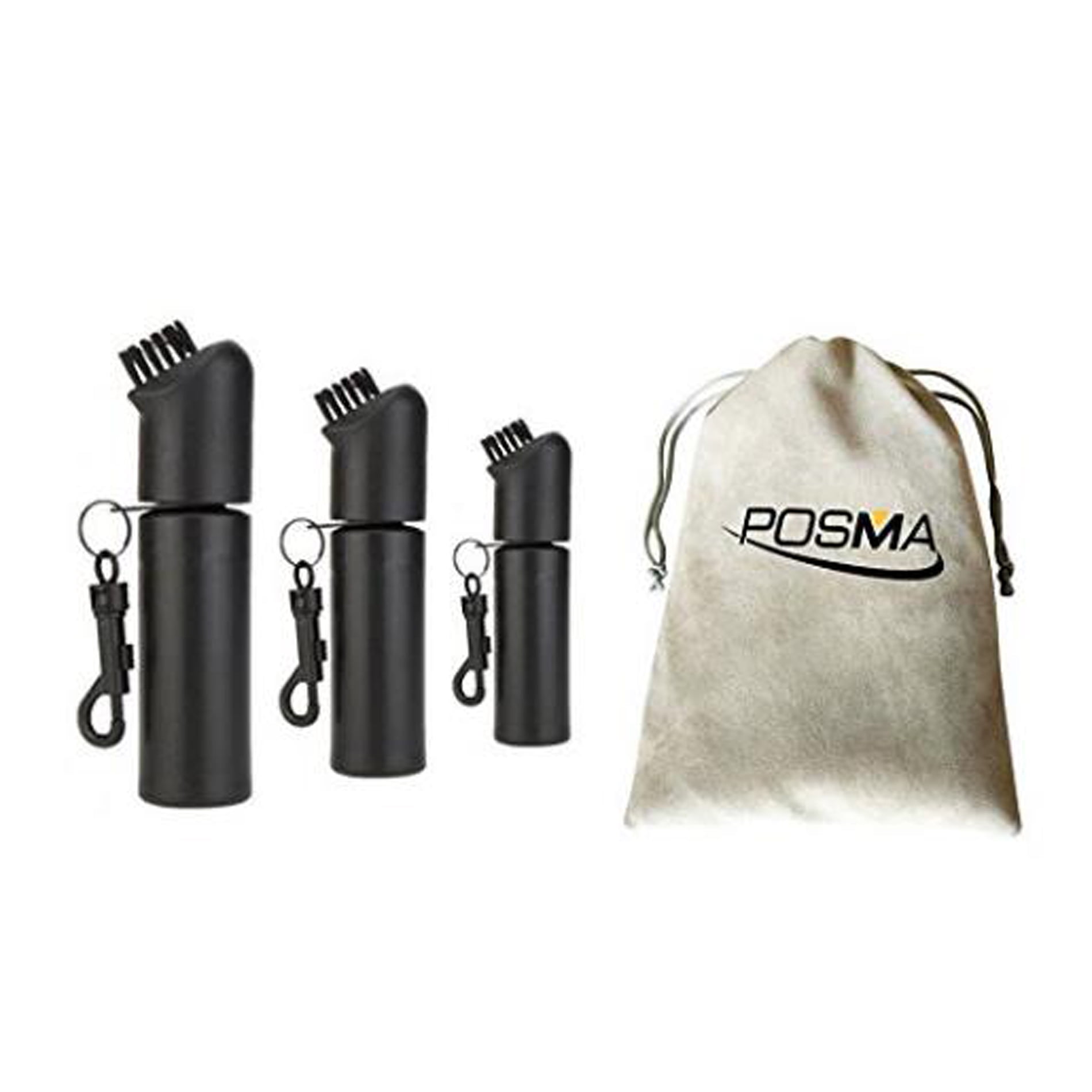POSMA Handy Golf Club Cleaner Wet Scrub SelfContained Water Brush with Flannel Bag