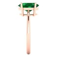 thumbnail image 3 of 2.5 tcw Simulated Emerald Cocktail Fashion Ring for Women, 18K Rose Gold, 3 of 5