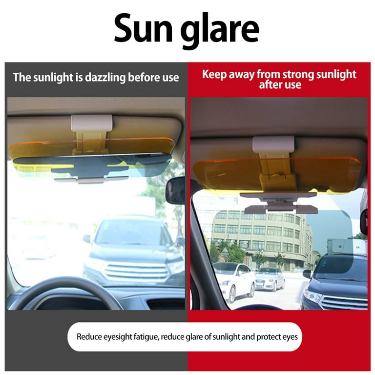 Littleduckling Car Goggle 2 in 1 Day and Night Visor Anti-Glare Driving  Visor Universal Sun Visor Goggles Car Sun Anti-Dazzle Block Visor Car