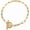 Gold, variant on Stainless Steel OT Buckle Paperclip Link Chain Bracelet for Women, Minimalist T-Bar Toggle Jewelry Gift